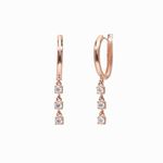 золотые серьги с цирконом  17097543